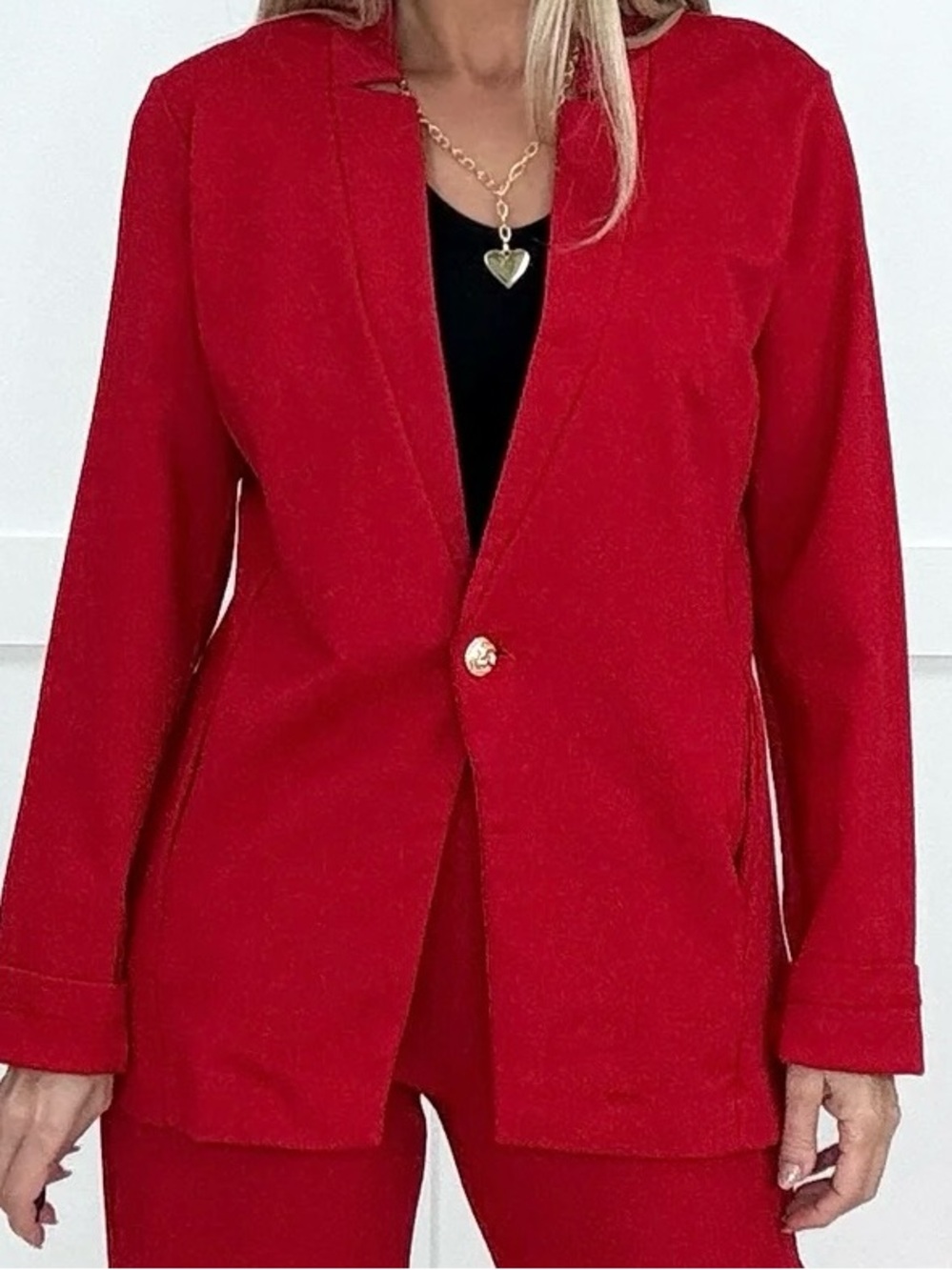 Dear Scarlett Executive Blazer - Red